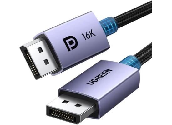 UGREEN 16K DisplayPort Cable 2.1 [VESA Certified] DP2.0 40Gbps Support 8K@240Hz 4K@240Hz HDR, HDCP, DSC 1.2a, Braided Display Port Cable Cord Compatible FreeSync G-Sync Video Card Monitor, 2M